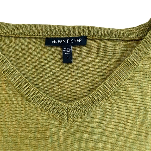 Eileen Fisher Merino Wool Sweater SMALL Boxy High Low Hem Cottagecore Lagenlook - Picture 16 of 16
